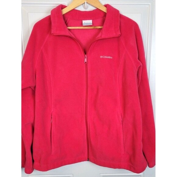 Columbia Jackets & Blazers - Columbia Womens Plus Size Fleece Jacket Size 1X Zip Up Pink